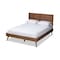 Baxton Studio Artemis Mid-Century Walnut Brown Finished Wood Full Size Platform Bed 156-9407-9425 - alternate 1
